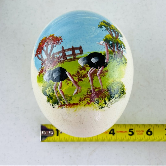 Vintage Hand-Painted Ostrich Egg - Picture 11 of 11